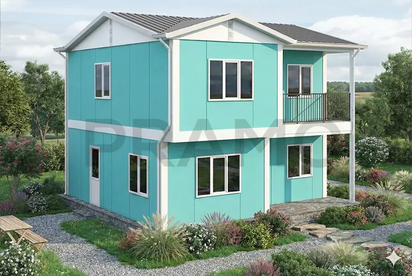 111 m2 Çift Katlı Prefabrik Ev