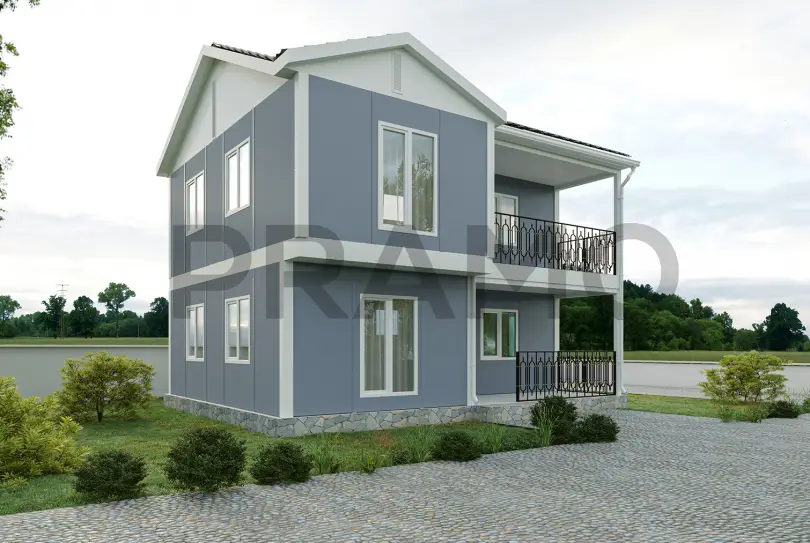 125 m2 Çift Katlı Prefabrik Ev
