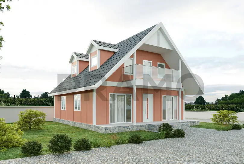 135 m2 Çift Katlı Prefabrik Ev