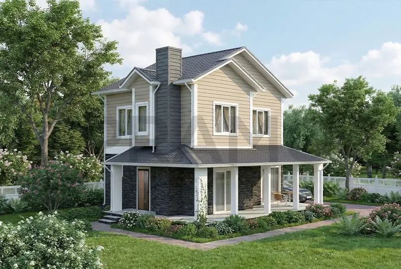 137 m2 Çift Katlı Hafif Çelik Ev