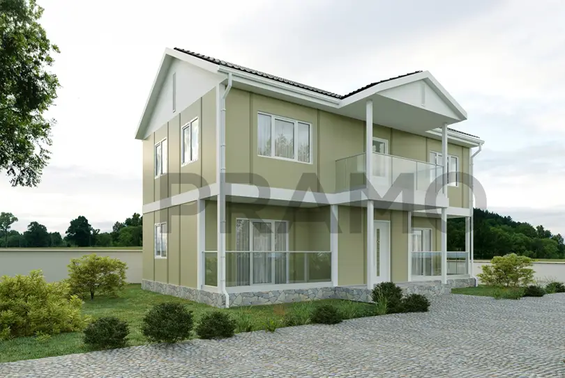 150 m2 Çift Katlı Prefabrik Ev