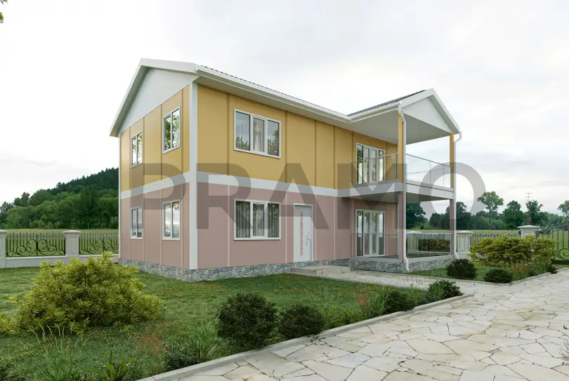 160 m2 Çift Katlı Prefabrik Ev