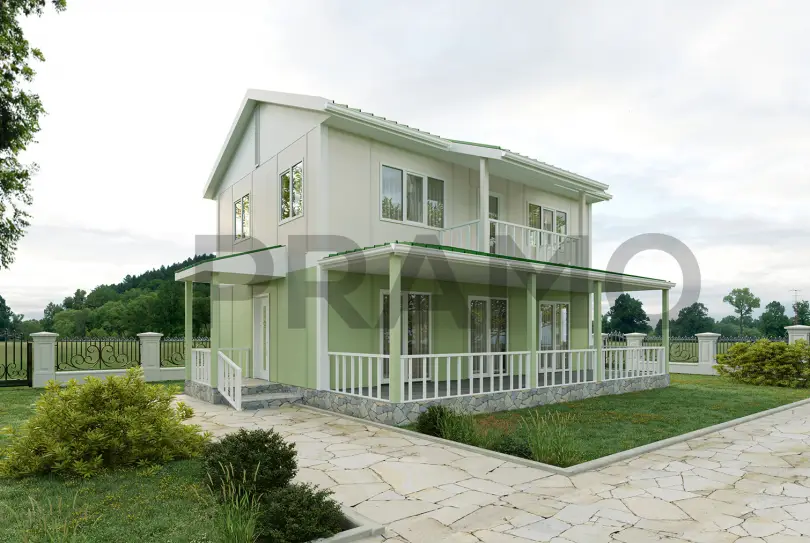 165 m2 Çift Katlı Prefabrik Ev