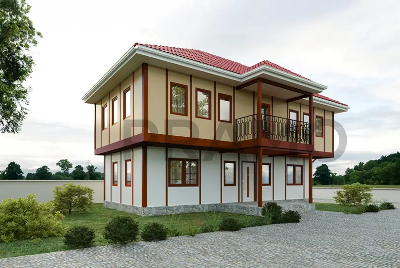 180 m2 Çift Katlı Prefabrik Ev