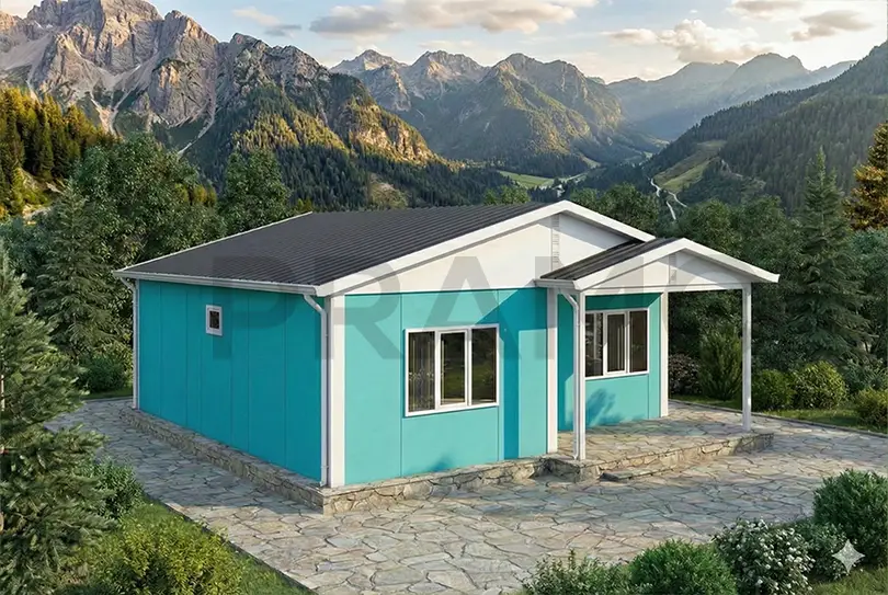 61 m2 Prefabrik Tekli Ev