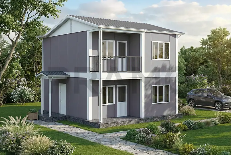 92 m2 Çift Katlı Prefabrik Ev