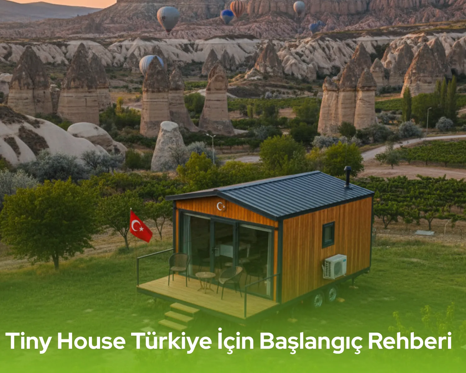 Türkiye’de kullanılan tiny house modeli ve dış cephe görünümü Tiny house Türkiye kompakt yaşam alanı fotoğrafı