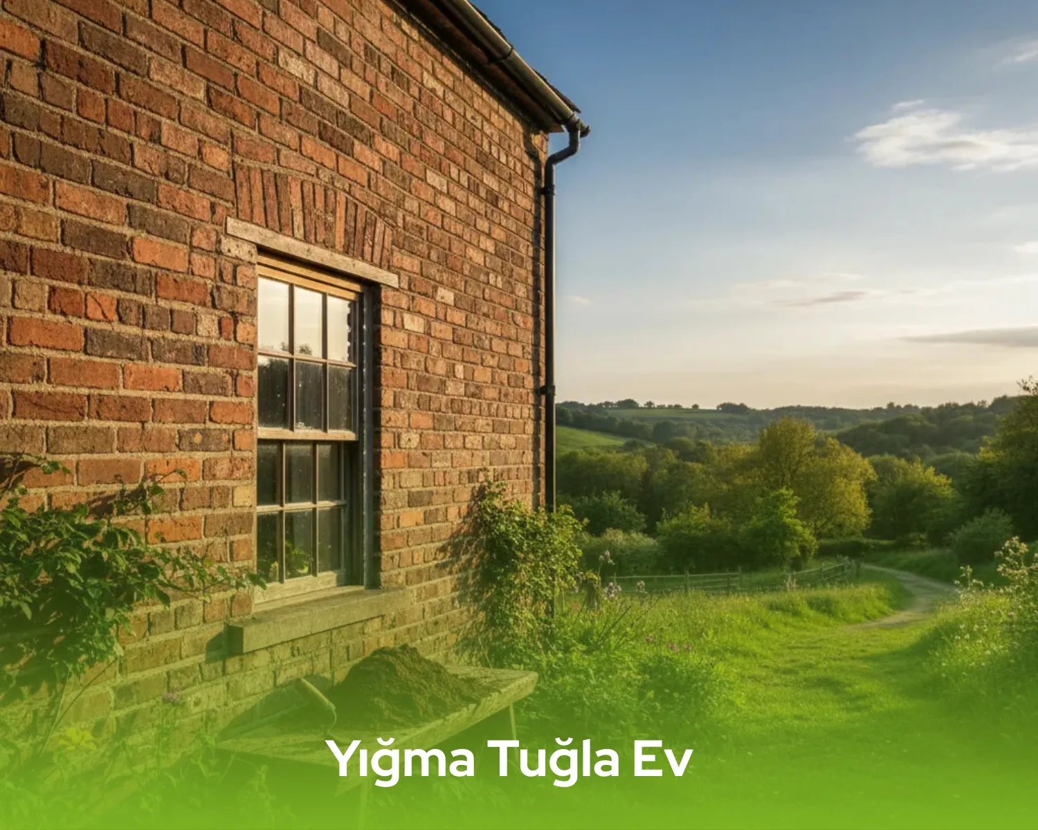 Geleneksel mimarinin izlerini taşıyan yığma tuğla ev örneği. Bu sağlam yapı, yüzyıllık bir mirasın temsilcisidir.