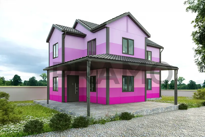 145 m2 Çift Katlı Prefabrik Ev