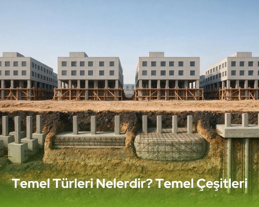 Farklı temel türleri ve bina temel çeşitleri