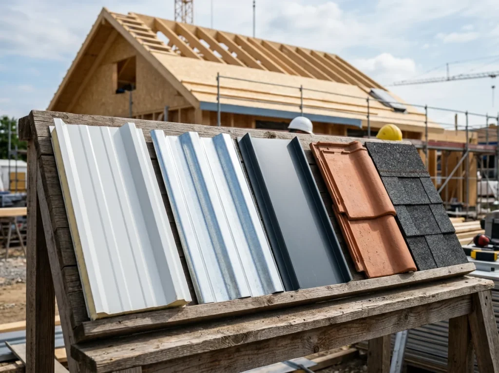 Sandviç panel, trapez sac, metal, kiremit ve shingle çatı kaplama malzemeleri