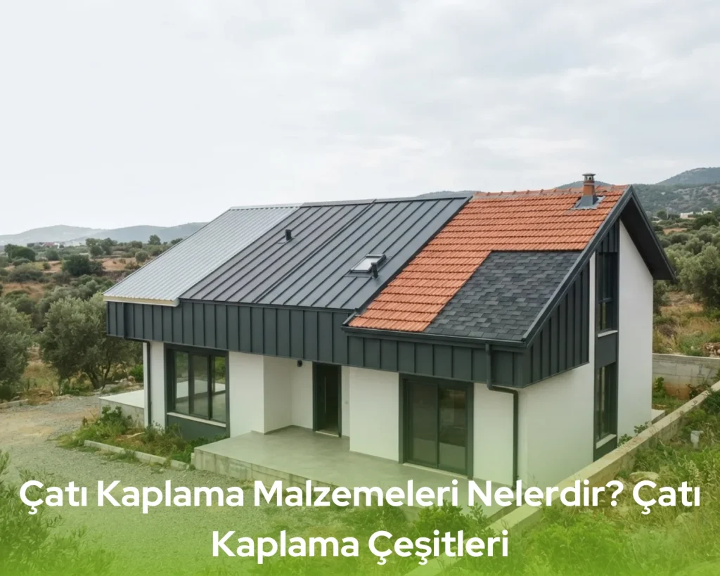 Çatı kaplama malzemeleri ve farklı çatı kaplama çeşitleri kullanılan modern yapı